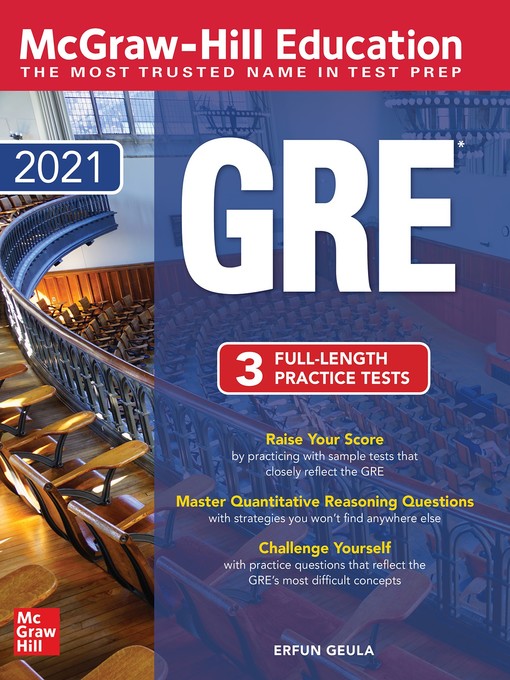 Cover image for McGraw-Hill Education GRE 2021